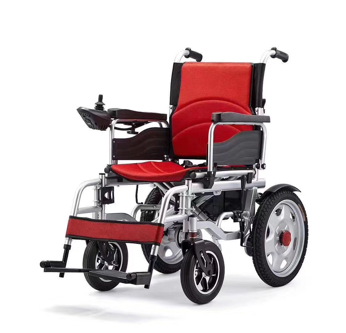 fauteuil roulant électrique pliable en acier chromé pour équipement médical hospitalier pour fauteuil roulant patient