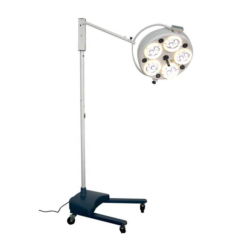 Lampe de salle d'opération médicale debout de plancher de lampe chirurgicale sans ombre de lumière LED mobile