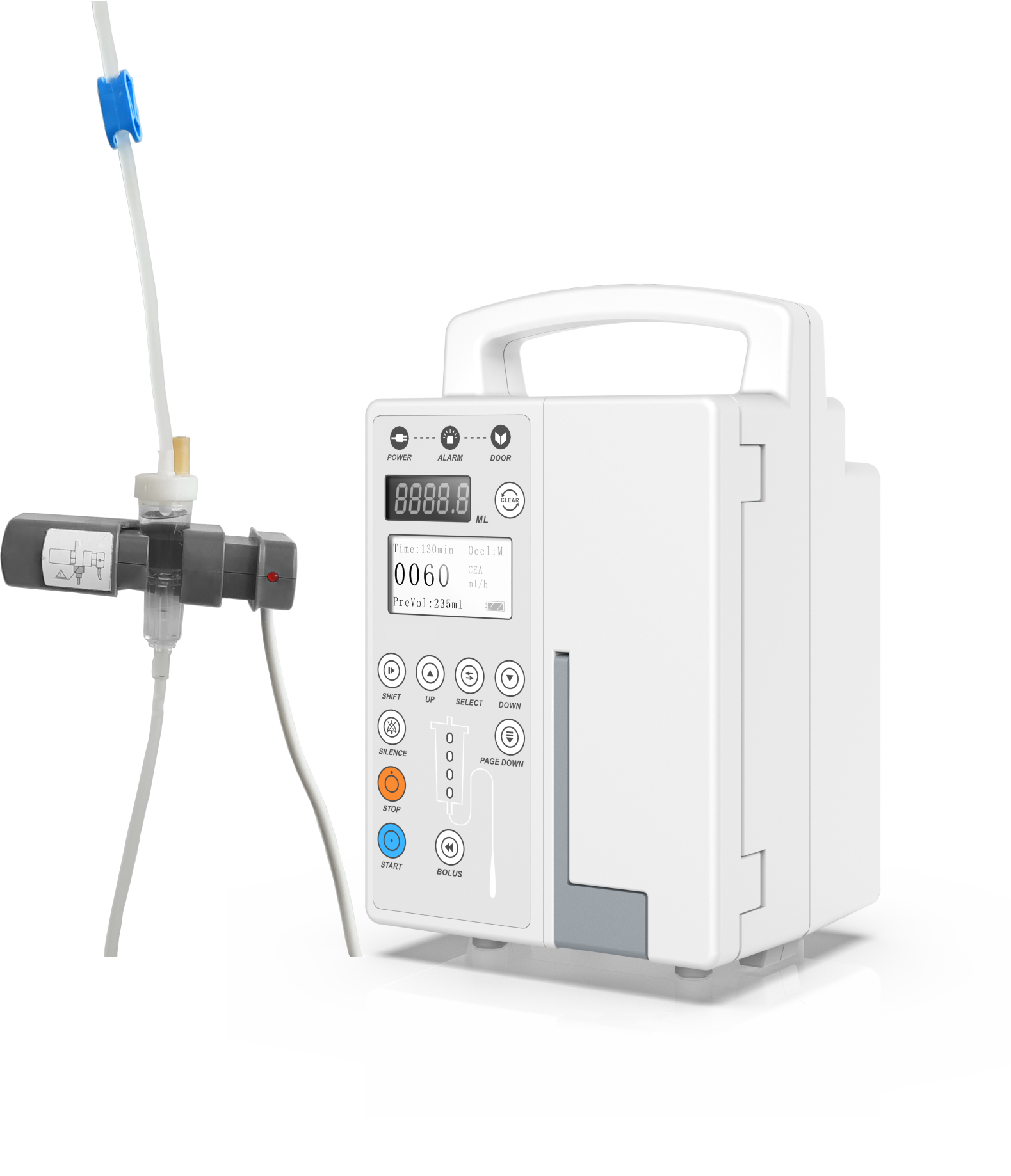 Nouvelle pompe à seringue IV portable médicale bon marché et pompe à perfusion à l'hôpital ICU CCU