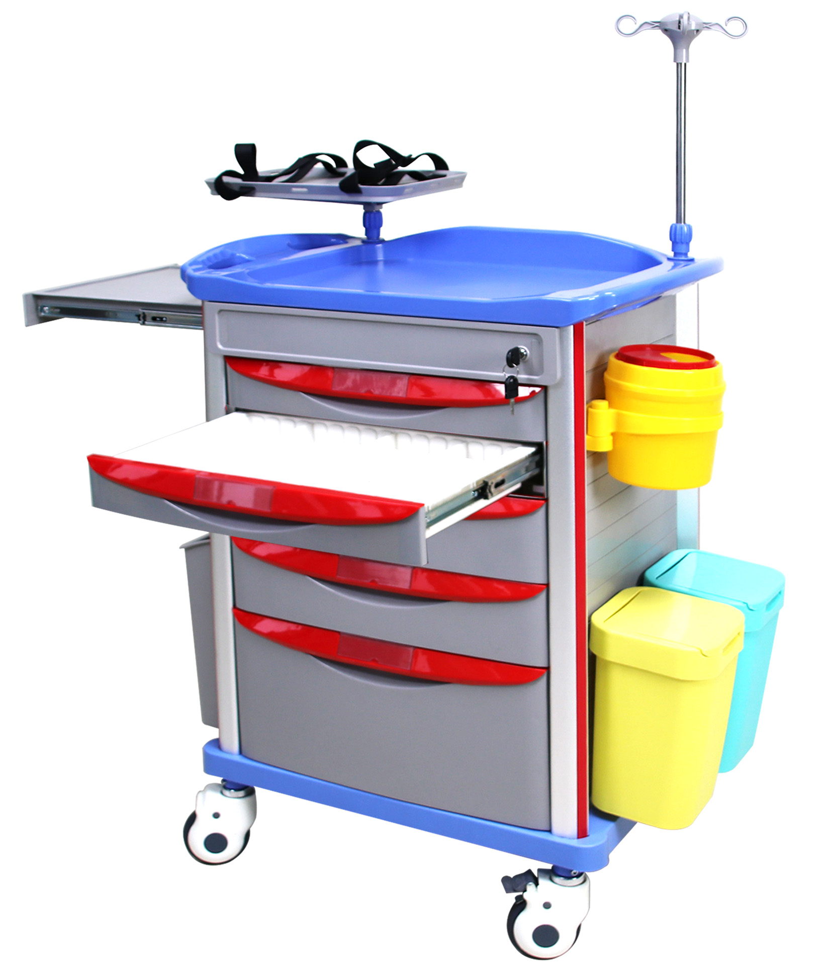 Medical Critical Care High Quality Medical Emergency Crash Cart Trolley With Drawers