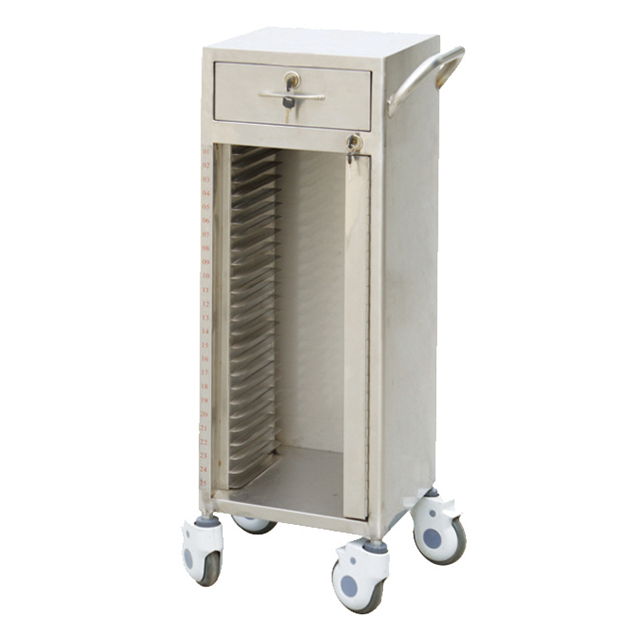 Rumah Sakit Stainless Steel Laundry Trolley Hamper Segitiga