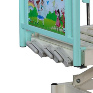 Hospital furniture two crank manual baby cots cribs children metal bed With Siderails