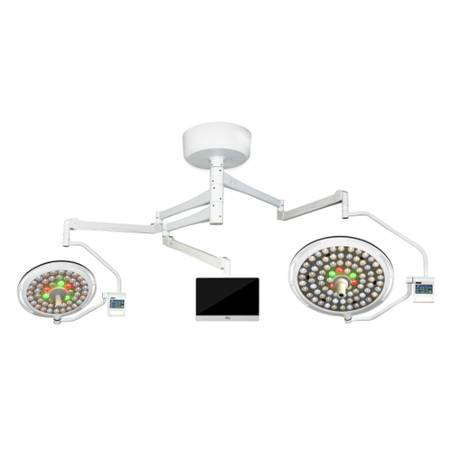 LED700500 Double Dome Head Surgical Light Ceiling Lampu Operasi LED untuk Peralatan Kamar Rumah Sakit