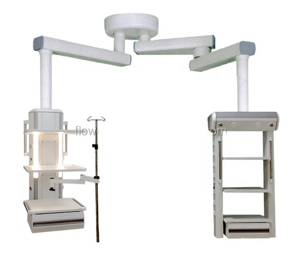 Puente de techo para UCI, colgante médico eléctrico para UCI, colgante quirúrgico para Hospital, techo médico, brazos dobles, colgante para techo