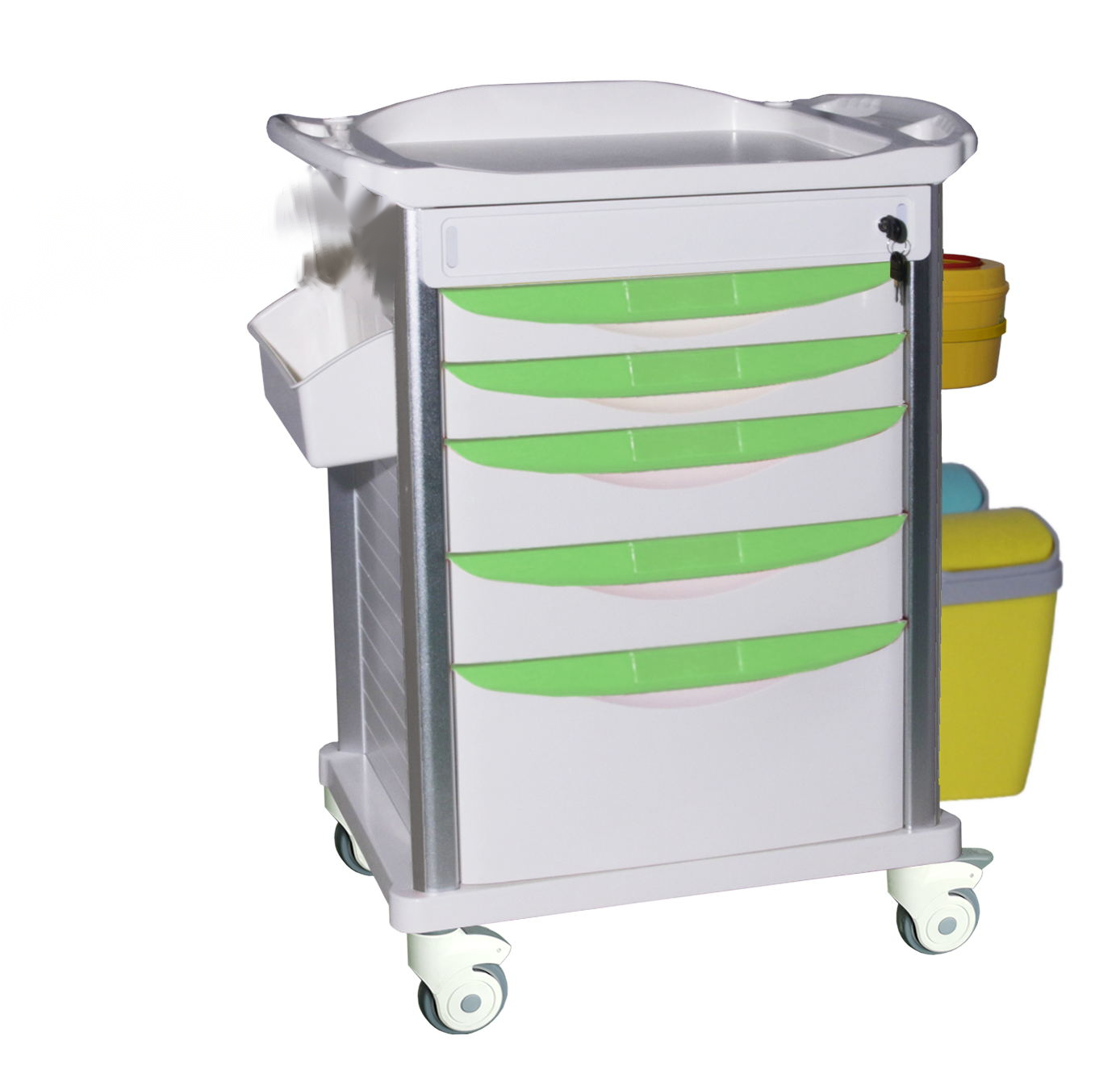 รถเข็นฉุกเฉินทางการแพทย์ชนรถเข็น Hospital&Clinic Medication Equipment Medical Crush Emergency Trolley