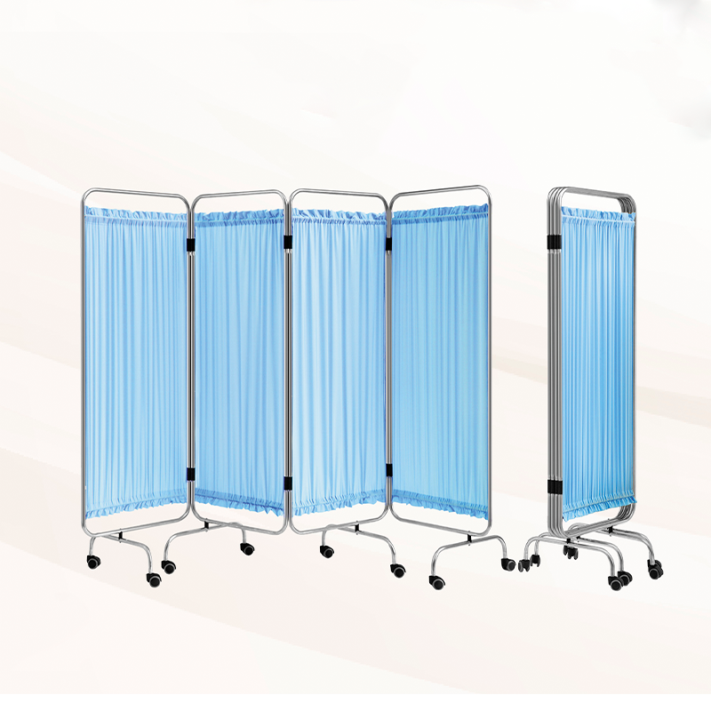 Stainless Steel Medical Folding Screen Mobile Portable Privacy Patient Screen