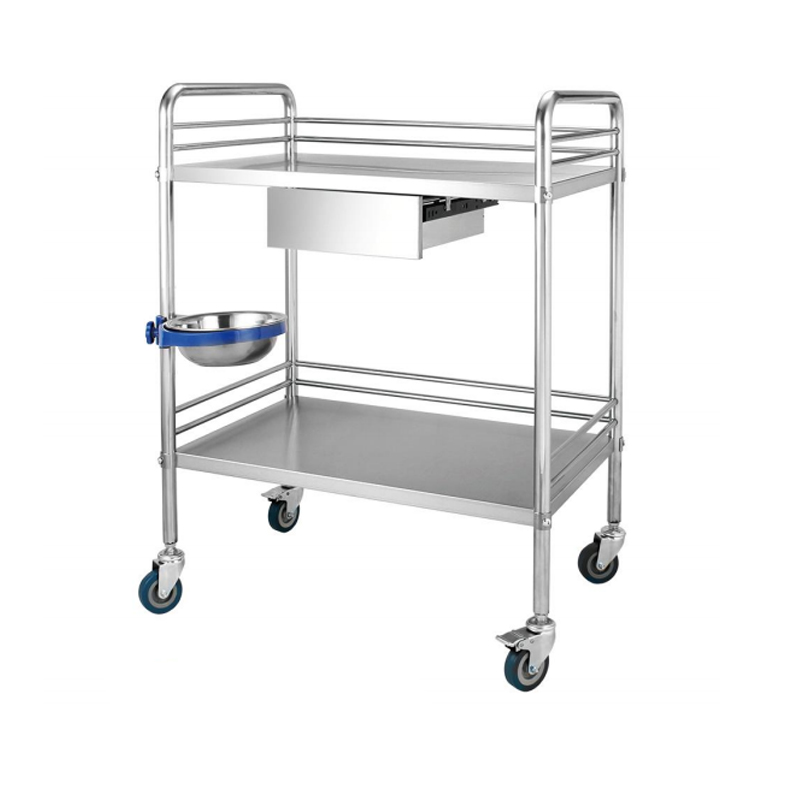 Peralatan Medis Trolley Rumah Sakit Steril Stainless Steel Trolley Alat Medis untuk Rumah Sakit Laboratorium