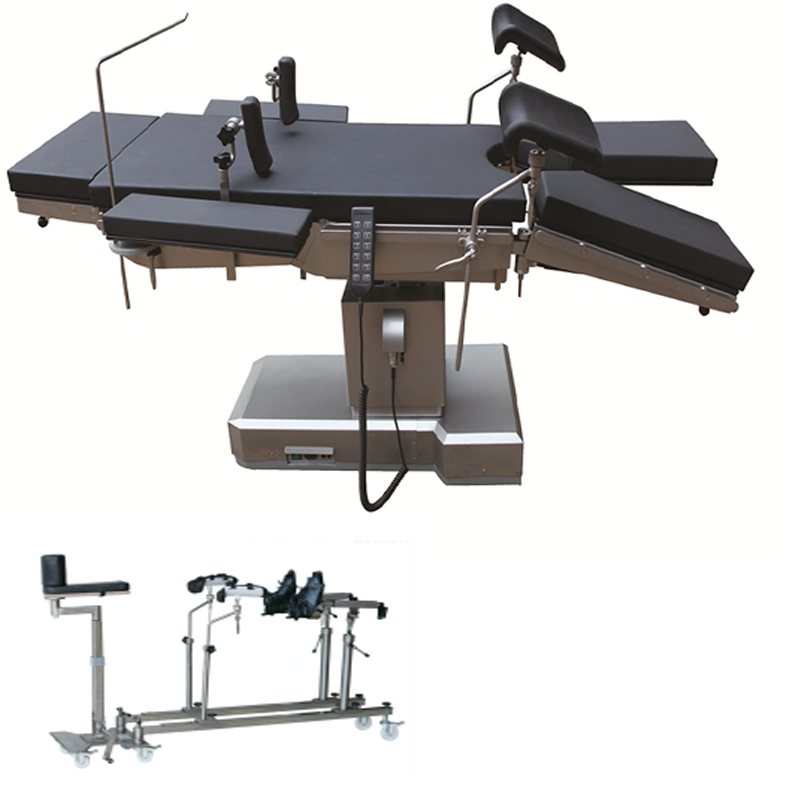 Équipement médical Lit d'opération chirurgicale Table d'opération électrique Table de salle d'opération multifonctionnelle avec bras en C