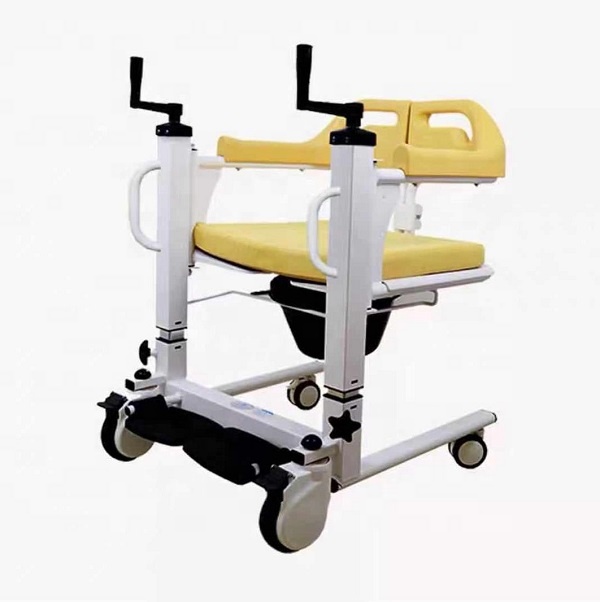 เคลื่อนย้ายผู้ป่วยกันน้ำ Commode Toilet Bath Paralyzed Wheel Chair สำหรับผู้พิการ