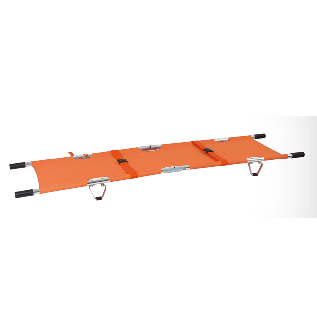 Hospital Two Folding Stretcher Aluminum Folding Ambulance Stretcher