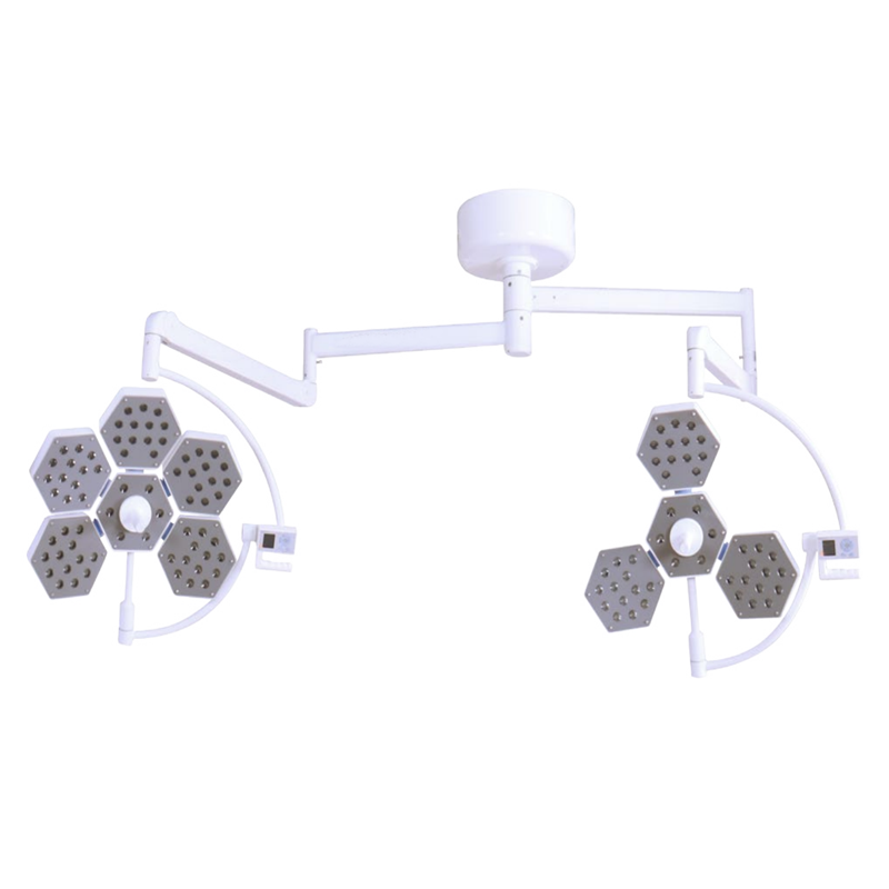 Double Head Surgical Ceiling Mounted Light Shadowless Exam Light 360 Degree Rotation