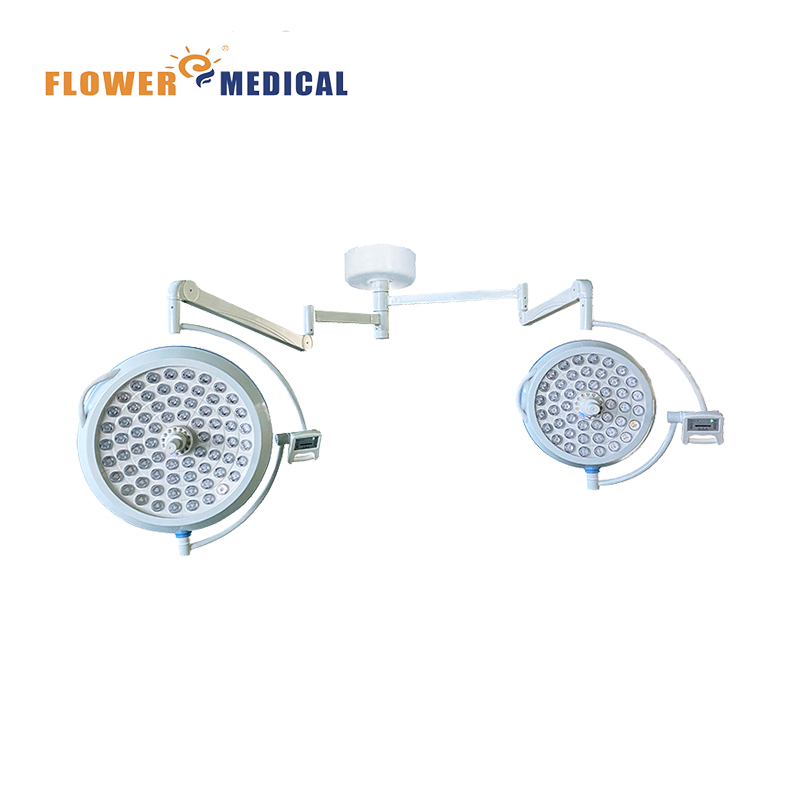 Flower Medical LED 700/500 Jarrohlik nuri Operatsiya xonasi lampalari Ikki boshli Shiftdagi Jarrohlik tekshiruvi Operatsiya Soyasiz chiroq