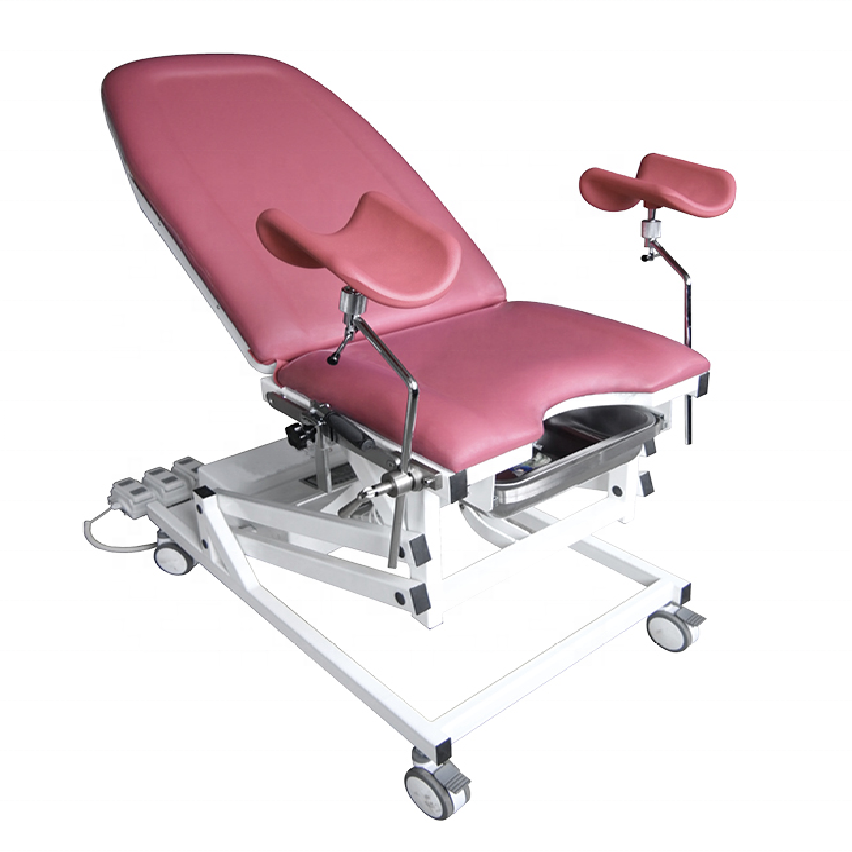 Pink Hospital Gynecological Examination Chair Gynecology Chair Operating Table in High Quality