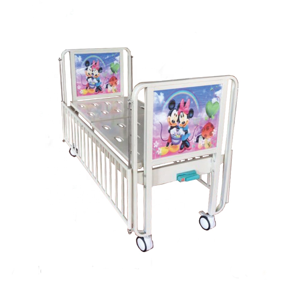 Multi-functional Stainless Steel Medical Children Manual Nursing Bed Pediatric Bed Babies Children Hospital