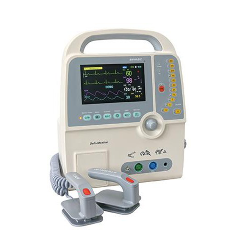 ฉุกเฉิน ICU เครื่องกระตุ้นหัวใจแบบพกพา biphasic แบบพกพาเครื่อง AED แบบพกพาสำหรับโรงพยาบาลในจีน