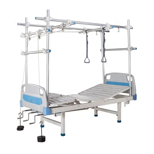 New Style  FB-37-1 Multi-Function Traction Bed  Hospital Medical Bed With ABS Bed Head And Support