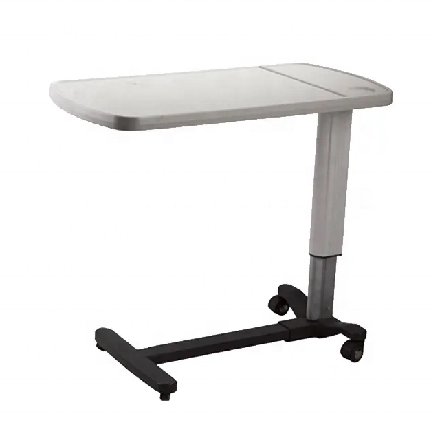 Table mobile OverBed d'hôpital réglable en bois portative avec le certificat de la CE d'OIN